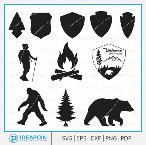 Customizable National Park Sign svg, National Park Clipart, National Park Sign Vector, National Parks Sign Outlines, Customizable Templates SVG Dinvect 