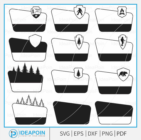 Customizable National Park Sign svg, National Park Clipart, National Park Sign Vector, National Parks Sign Outlines, Customizable Templates SVG Dinvect 