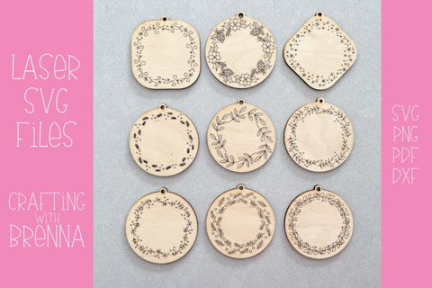 Customizable Ornaments Laser SVG File SVG Crafting With Brenna 