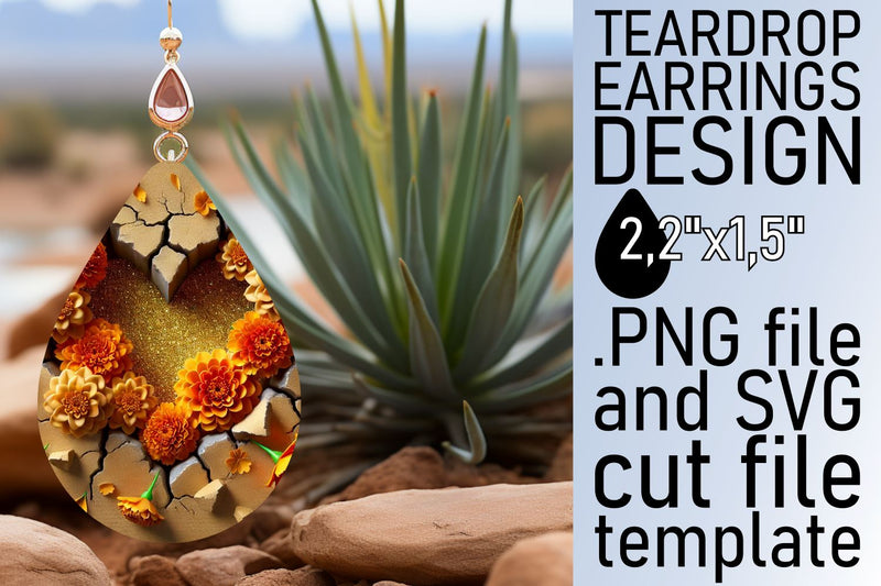 Customizable PNG, ideal for stylish earring projects! , 3D Heart Sublimation afrosvg 