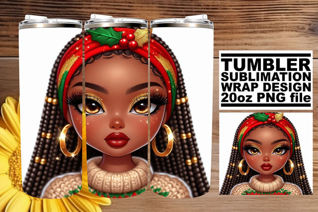 Customizable tumbler wrap, perfect for your unique designs! , Love Girl Sublimation afrosvg 