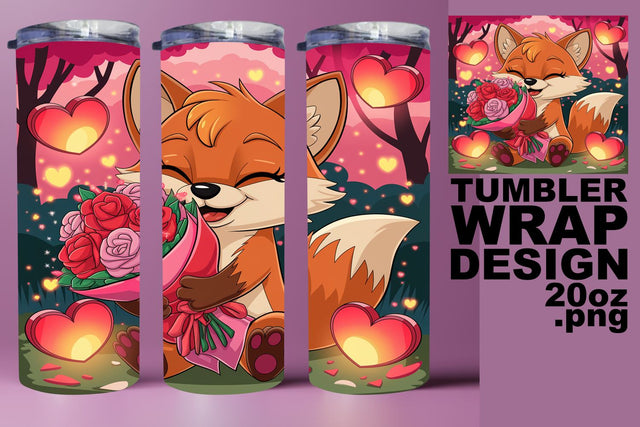 Customizable tumbler wrap, perfect PNG for crafting! , Valentines Sublimation HoodArtCraft 