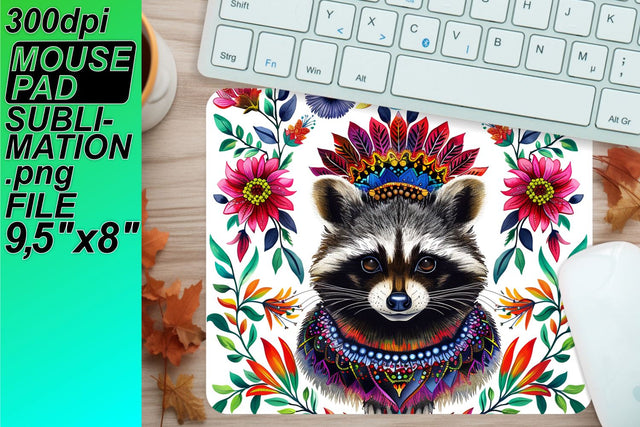 Customize your mouse pad with vibrant sublimation designs! , Raccon Sublimation HoodArtCraft 