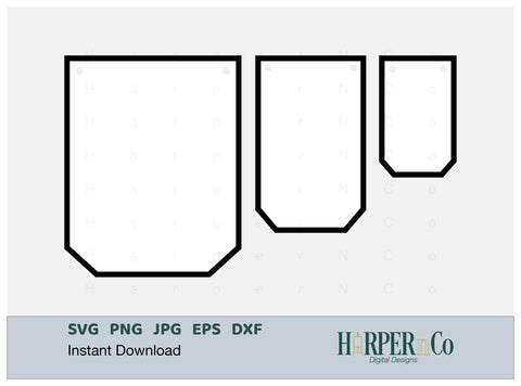 Cut Corners Banner SVG PNG Cut EPS File SVG HarperNCo 