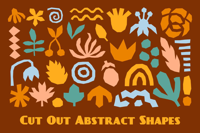 Cut Out Abstract Colorful Shapes PNG Clipart Sublimation Rin Green 