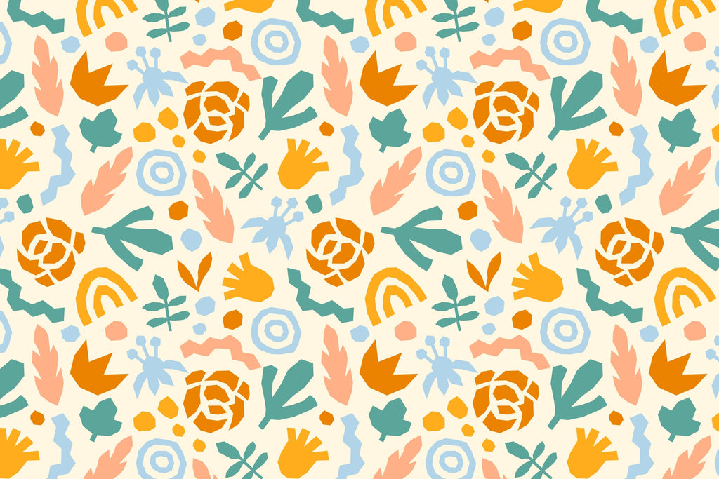 Cut Out Botanical Seamless Pattern JPG EPS PNG AI - So Fontsy