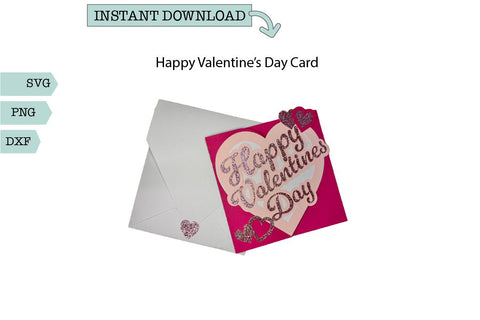 Cut out Card SVG-Happy Valentine’s Day Heart Card SVG Sharia Morton Designs 