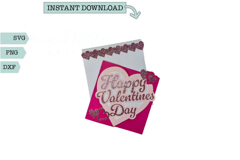 Cut out Card SVG-Happy Valentine’s Day Heart Card SVG Sharia Morton Designs 