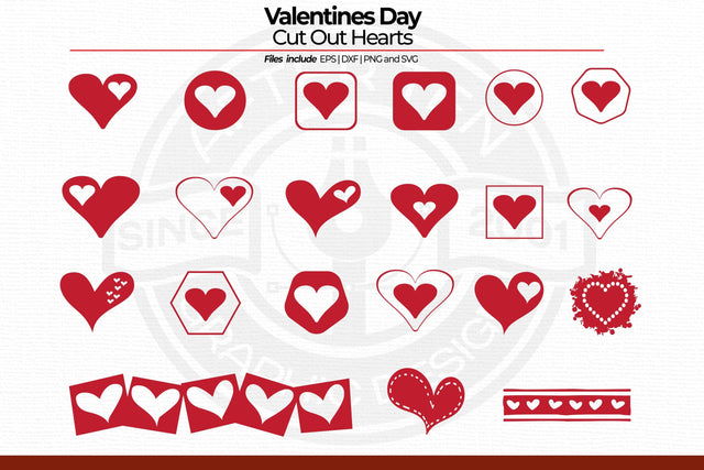 Cut Out Hearts SVG AfterTenDesign 