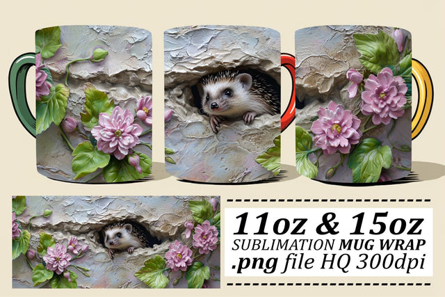 Cute 3D Animal-Inspired Mug Collection for 11oz 15oz Sublimation afrosvg 