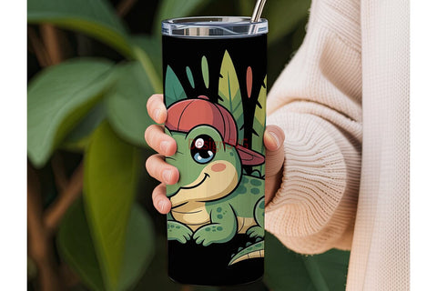 Cute Alligator 20oz Tumbler Wrap Sublimation DesignSVG 