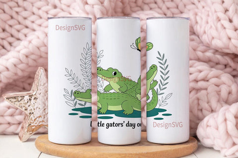 Cute Alligator Tumbler Wrap Sublimation DesignSVG 