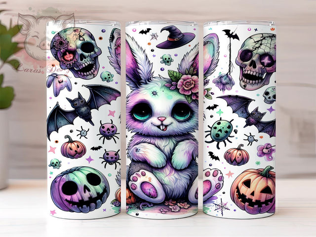 Cute And Creepy 20 oz Skinny Tumbler Sublimation Design, Straight & Tapered Tumbler Png, Pastel Goth Tumbler Png, Digital Download PNG Sublimation Lara' s Designs 