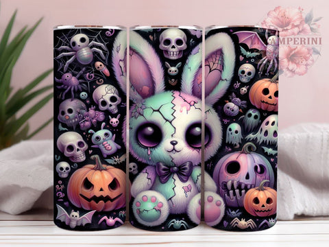 Cute And Creepy 20oz Tumbler Wrap PNG, Pastel Goth Tumbler PNG Sublimation Design, Straight & Tapered Tumbler Wrap, Instant Digital Download Sublimation Li Zamperini 