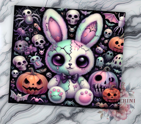 Cute And Creepy 20oz Tumbler Wrap PNG, Pastel Goth Tumbler PNG Sublimation Design, Straight & Tapered Tumbler Wrap, Instant Digital Download Sublimation Li Zamperini 