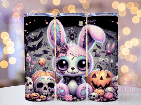 Cute And Creepy 20oz Tumbler Wrap Sublimation Design, Straight Tapered Tumbler Wrap, Pastel Goth Tumbler Png, Instant Digital Download Sublimation SvggirlplusArt 