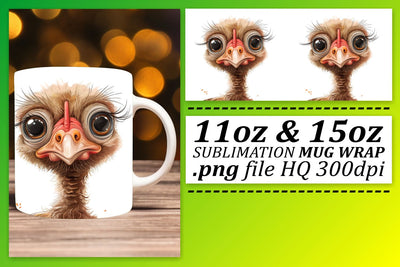Cute and Cuddly Wildlife Mug Design - Sublimation 15oz Sublimation afrosvg 