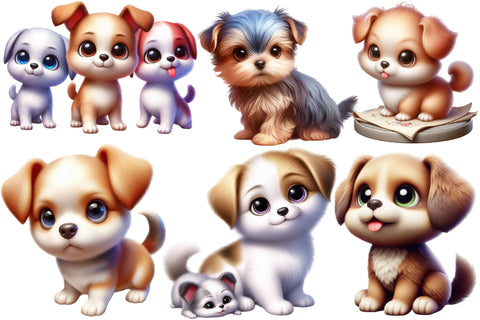 Cute and Funny Dog Breeds Clipart Bundle Sublimation designartist 