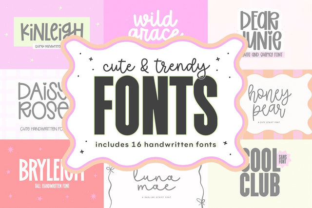 Cute and Trendy Font Bundle Font KA Designs 