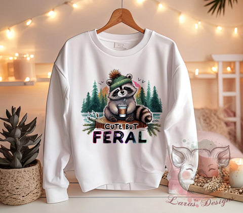 Cute Animal Art, Sarcastic Quote, Feral Humor, Funny PNG, Animal Sublimation, Whimsical Design, Digital Download, Playful Sarcasm Sublimation Lara' s Designs 