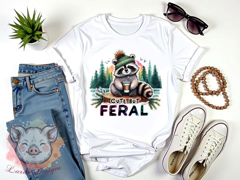 Cute Animal Art, Sarcastic Quote, Feral Humor, Funny PNG, Animal Sublimation, Whimsical Design, Digital Download, Playful Sarcasm Sublimation Lara' s Designs 