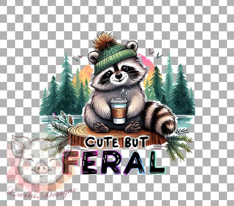 Cute Animal Art, Sarcastic Quote, Feral Humor, Funny PNG, Animal Sublimation, Whimsical Design, Digital Download, Playful Sarcasm Sublimation Lara' s Designs 