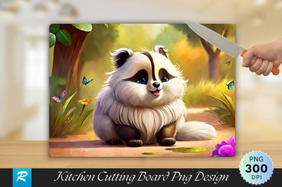 Cute Animal Background Cutting Board Sublimation Regulrcrative 