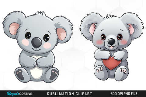 Cute Animal Clipart Bundle Sublimation Regulrcrative 