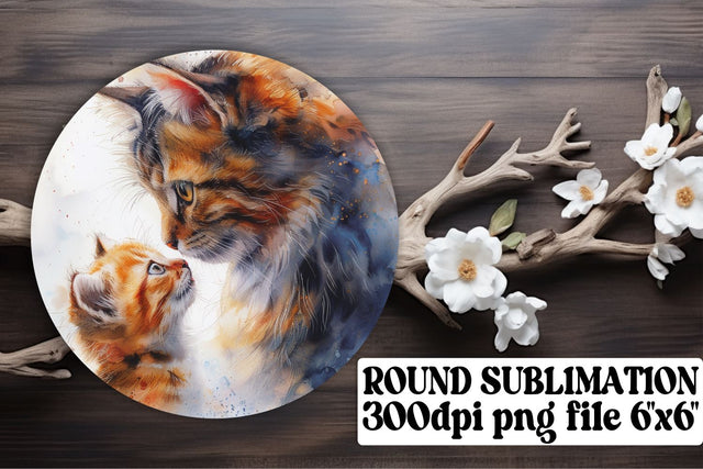 Cute Animal Family Sublimation Pack - Round, Keychain, Car Coaster Sublimation afrosvg 