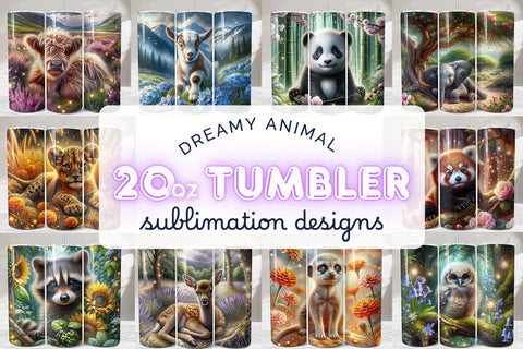 Cute Animal Tumbler Wrap Sublimation Bundle Sublimation BijouBay 