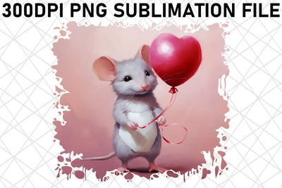 Cute Animal with Love Balloon Set Sublimation afrosvg 