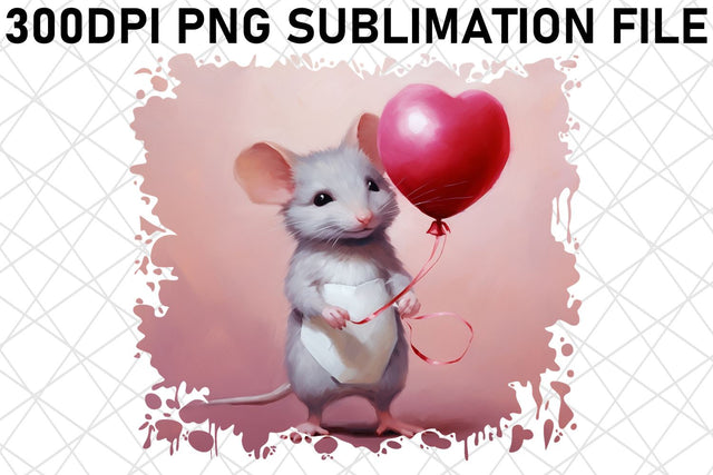 Cute Animal with Love Balloon Set Sublimation afrosvg 