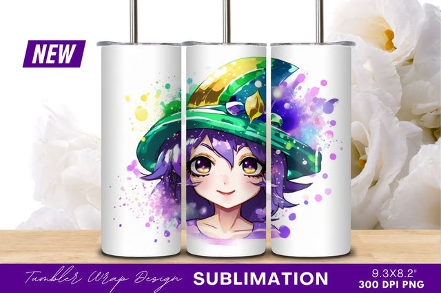 Cute Anime Girl With Witch Hat Sublimation Regulrcrative 