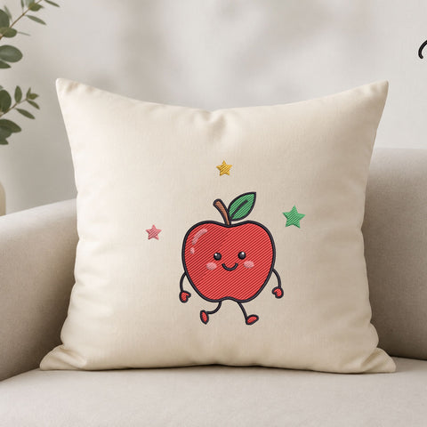 Cute Apple Character Machine Embroidery Design – Back to School Apple Embroidery File Embroidery/Applique DESIGNS PatternFeed8 