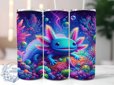 Cute Aquatic Axolotl Tumbler, Cute Animal Tumbler, Axolotl 20oz Wrap, Sublimation Design, Aquatic Pet Gift, Adorable Axolotl Wrap, Whimsical Animal Tumbler Sublimation ToriDesigns 