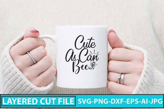 Cute As Can Bee SVG Cut File SVG Syaman 
