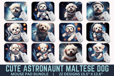 Cute Astronaunt Dog Mouse Pad Bundle Sublimation Regulrcrative 