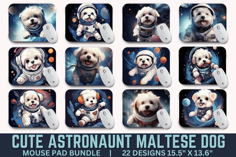 Cute Astronaunt Dog Mouse Pad Bundle Sublimation Regulrcrative 