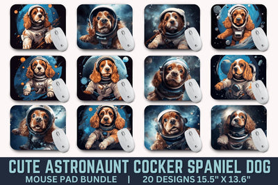 Cute Astronaunt Dog Mouse Pad Bundle Sublimation Regulrcrative 