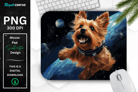 Cute Astronaunt Dog Mouse Pad Bundle Sublimation Regulrcrative 