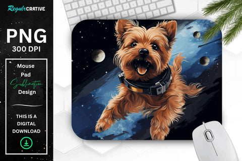 Cute Astronaunt Dog Mouse Pad Bundle Sublimation Regulrcrative 