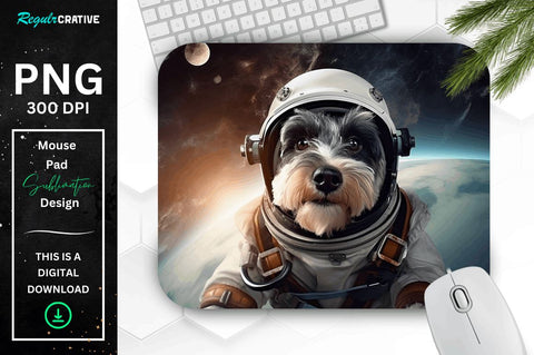 Cute Astronaunt Dog Mouse Pad Bundle Sublimation Regulrcrative 