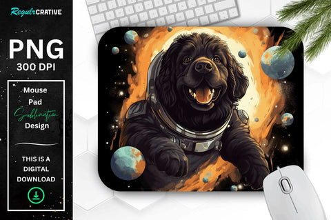 Cute Astronaunt Dog Mouse Pad Bundle Sublimation Regulrcrative 