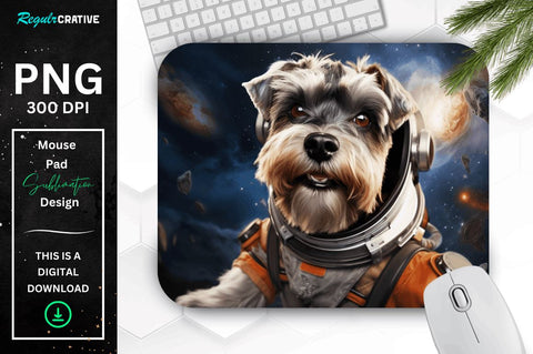 Cute Astronaunt Dog Mouse Pad Bundle Sublimation Regulrcrative 