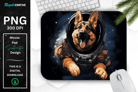 Cute Astronaunt Dog Mouse Pad Bundle Sublimation Regulrcrative 