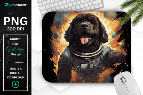 Cute Astronaunt Dog Mouse Pad Bundle Sublimation Regulrcrative 