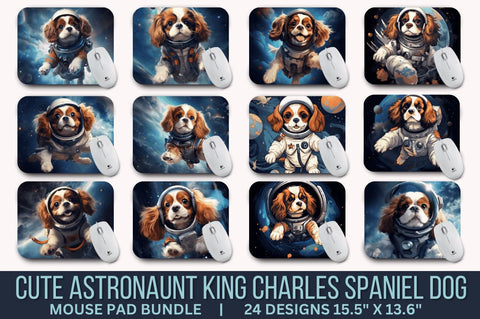 Cute Astronaunt Dog Mouse Pad Bundle Sublimation Regulrcrative 