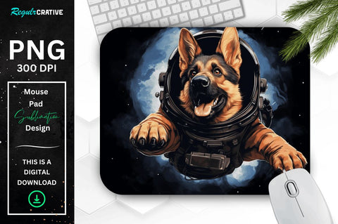 Cute Astronaunt Dog Mouse Pad Bundle Sublimation Regulrcrative 