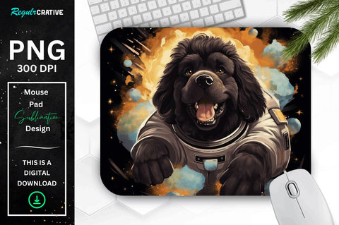 Cute Astronaunt Dog Mouse Pad Bundle Sublimation Regulrcrative 