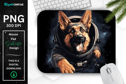 Cute Astronaunt Dog Mouse Pad Bundle Sublimation Regulrcrative 